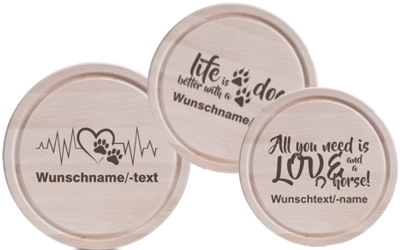 Brotzeitteller mit Gravur