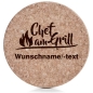 Preview: Untersetzerset Chef am Grill