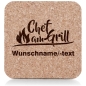 Preview: Untersetzerset Chef am Grill