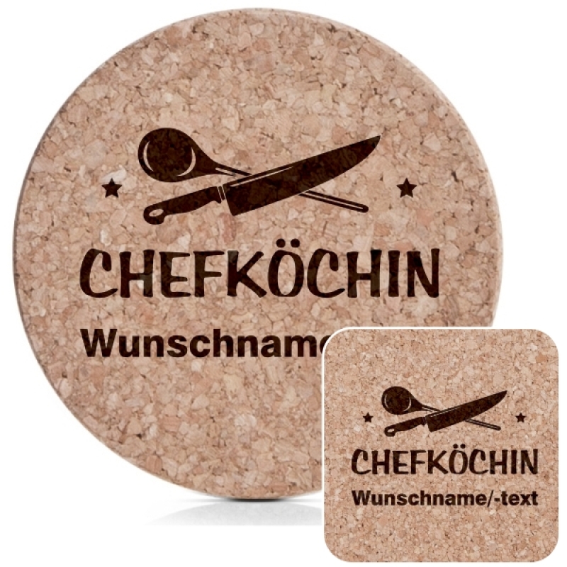 Untersetzerset Chefköchin