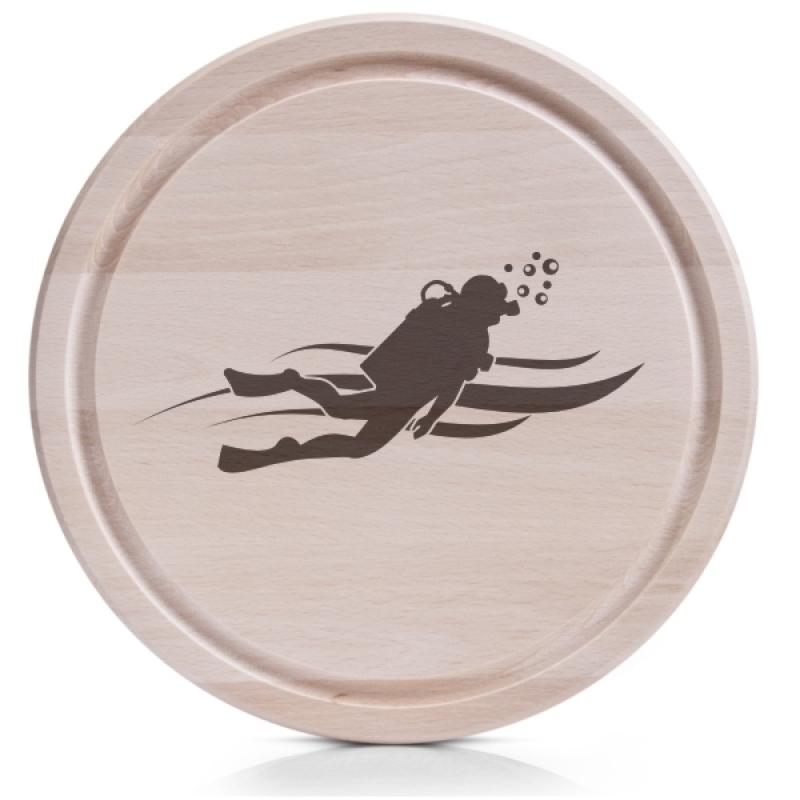 Preview: Brotzeitbrett rund Taucher