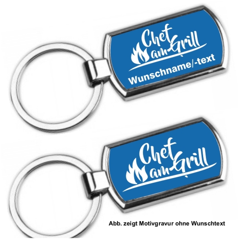 Schlüsselanhänger Chef am Grill