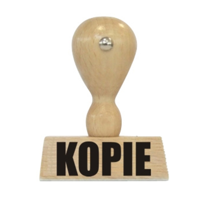 Holzstempel mit Standardtext