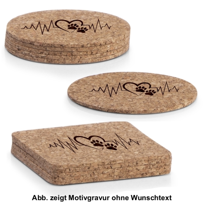 Untersetzerset Katzenpfote