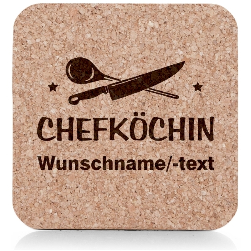 Untersetzerset Chefköchin