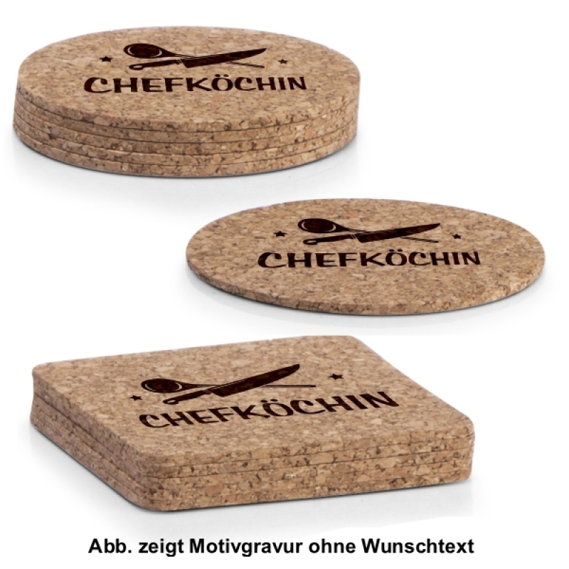 Untersetzerset Chefköchin