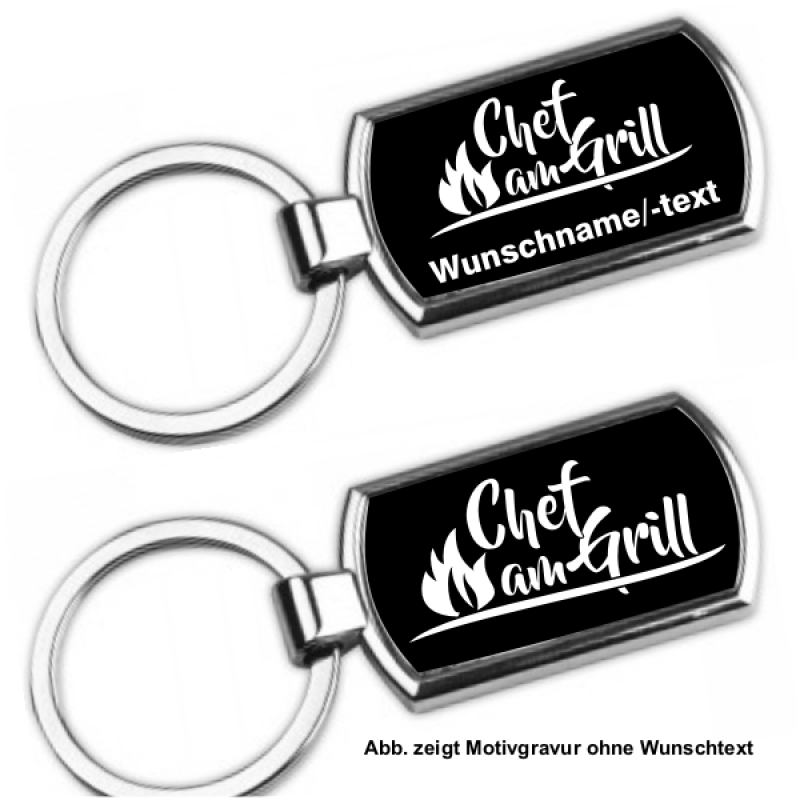 Schlüsselanhänger Chef am Grill