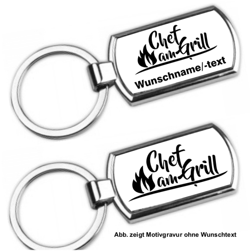 Schlüsselanhänger Chef am Grill