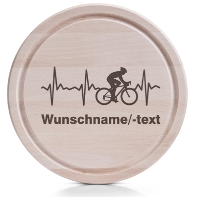 Brotzeitbrett rund Fahrrad
