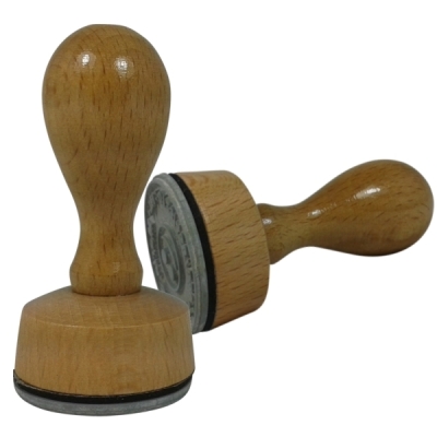 Holzstempel Durchmesser 40 mm (8 Zeilen)